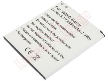 Generic battery for Wiko Barry - 2000mAh / 3.7 V / 7.4 Wh / Li-ion